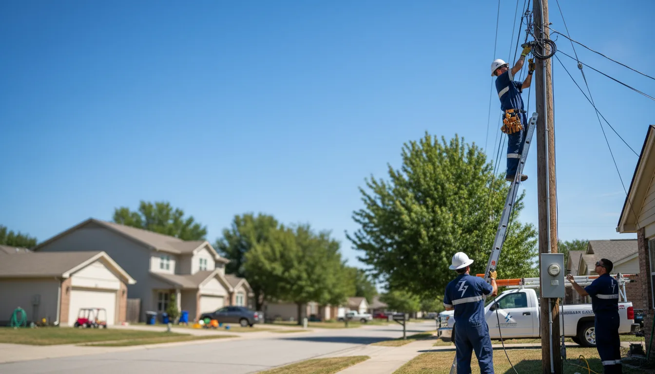 Residential electrician providing installation services in Center, TX